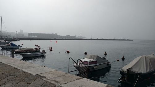 Boats in sea