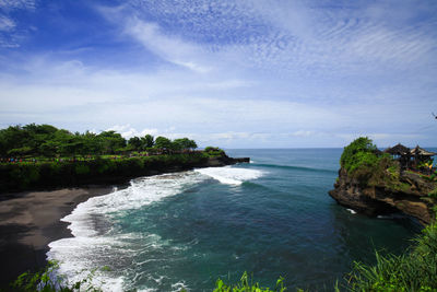 Scenic view of sea against sky at bali indonesia.