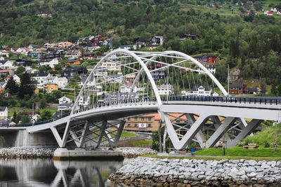 Bridge over river in city