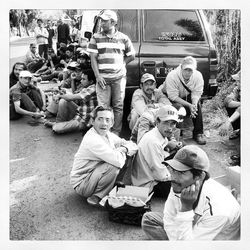 Group of people on the road