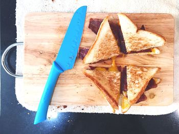 Close-up of food on cutting board