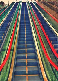 Low angle view of escalator