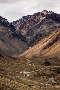 Scenic view of rocky mountains against sky
