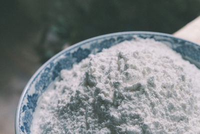 Directly above shot of ice cream in bowl