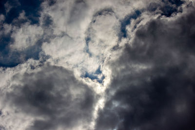 Low angle view of clouds in sky