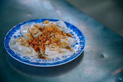 Close-up of meal served in bowl