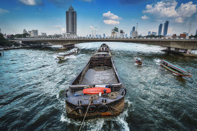 View of bridge in city