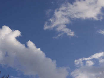 Low angle view of clouds in sky