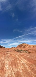 Scenic view of desert against sky