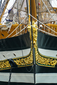 Boat moored in amusement park