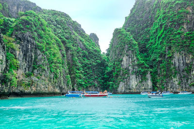 Scenic view of bay