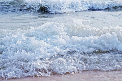 Waves rushing towards shore