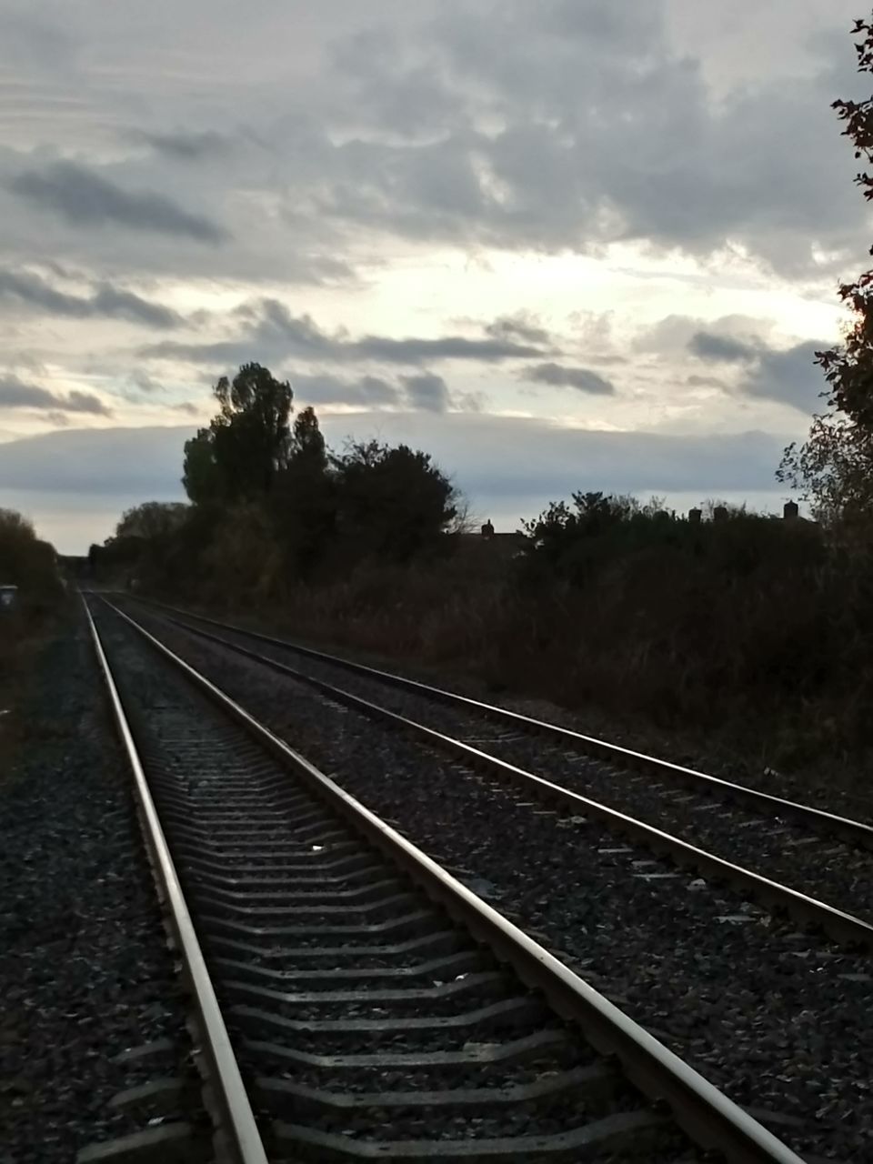 RAILROAD TRACK AGAINST SKY