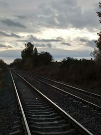 Railroad tracks against sky