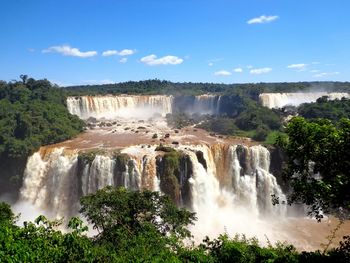 Scenic view of waterfall