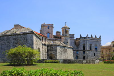 View of historic building against clear sky
