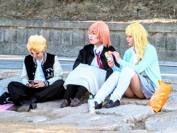 Women sitting in park