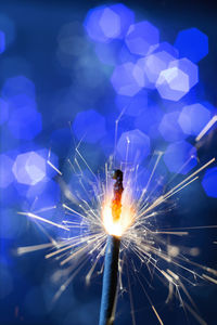 Close-up of illuminated light