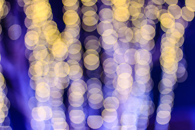 Defocused image of illuminated lights