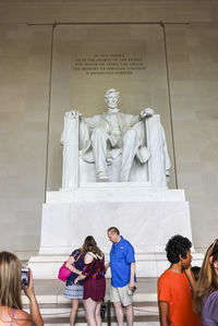 Group of people in front of building