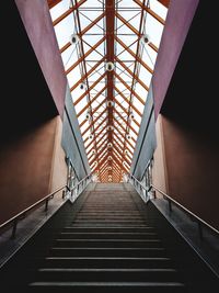 Low angle view of empty staircase