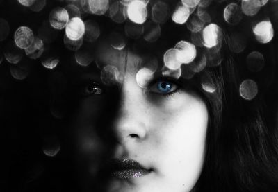 Close-up portrait of young woman