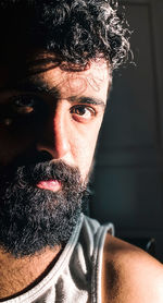 Close-up portrait of young man