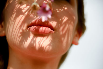 Close-up portrait of woman