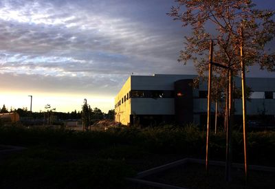 Built structure against cloudy sky