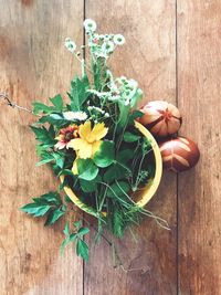 Close-up of flowers on table