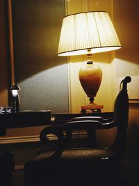 View of lamp in the dark