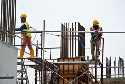 Men working on construction site