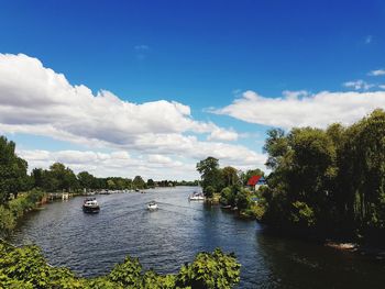 Scenic view of river against sky