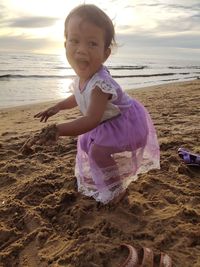 Cute girl on beach