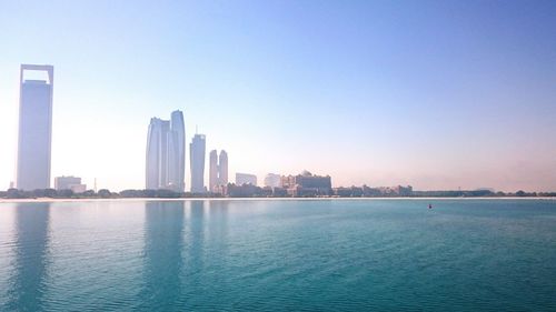 View of buildings in city at waterfront