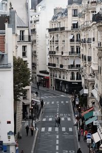 High angle view of city street