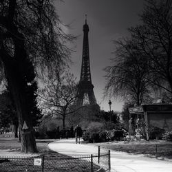 View of eiffel tower against sky