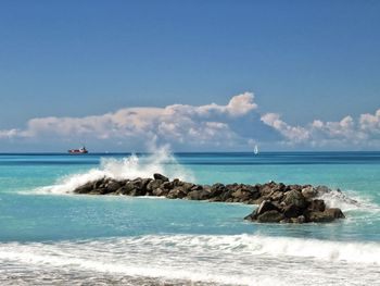 Scenic view of sea against sky