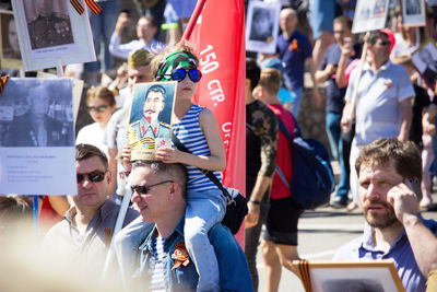 People standing on street