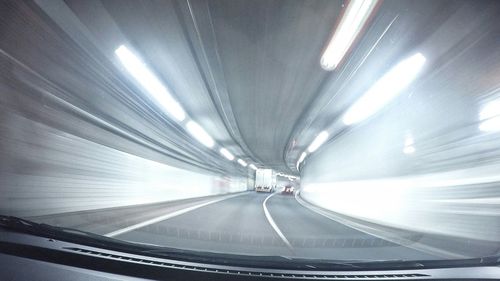 Road passing through tunnel