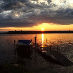 Sunset over lake