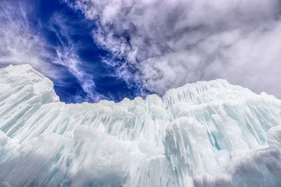 Scenic view of snow against sky