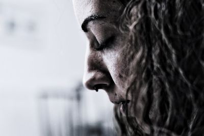 Close-up of man looking away