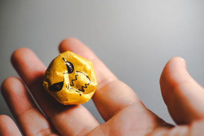 Close-up of person holding ice cream