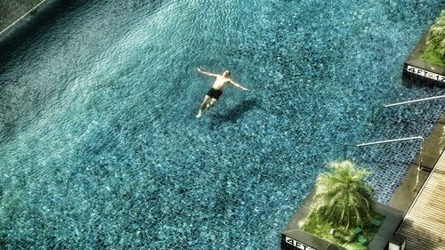 high angle view
