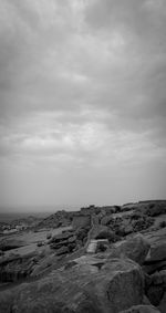 Scenic view of land against sky