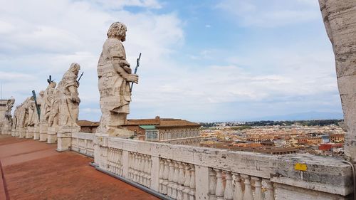 Statue of historic building against sky vatican 