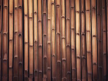 Full frame shot of halved bamboos