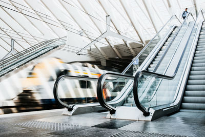 View of escalator