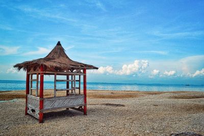 A small hut in the beach